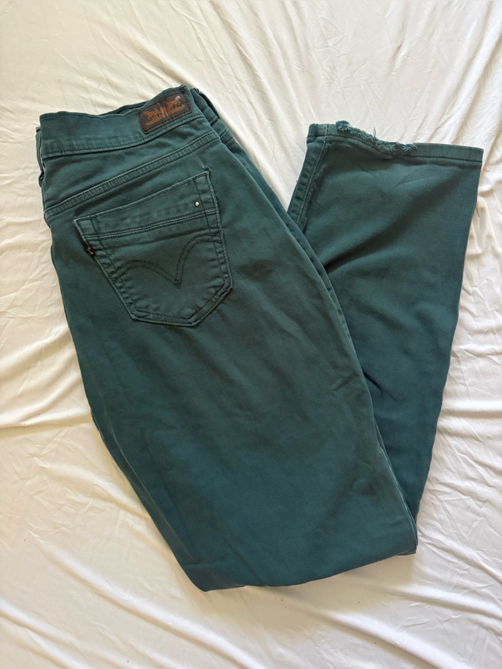 Women's Teal Green Levi’s Jeans - Classic Pocket Detail